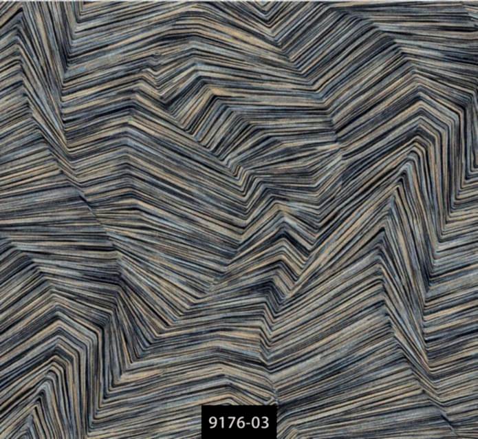 Valerian 9176-03 Mavi & Antrasit Geometrik İthal Duvar 
