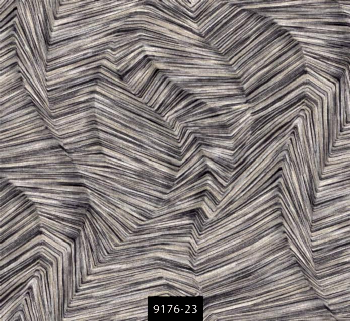 Valerian 9176-23 Füme & Gümüş Geometrik İthal Duvar Kağ