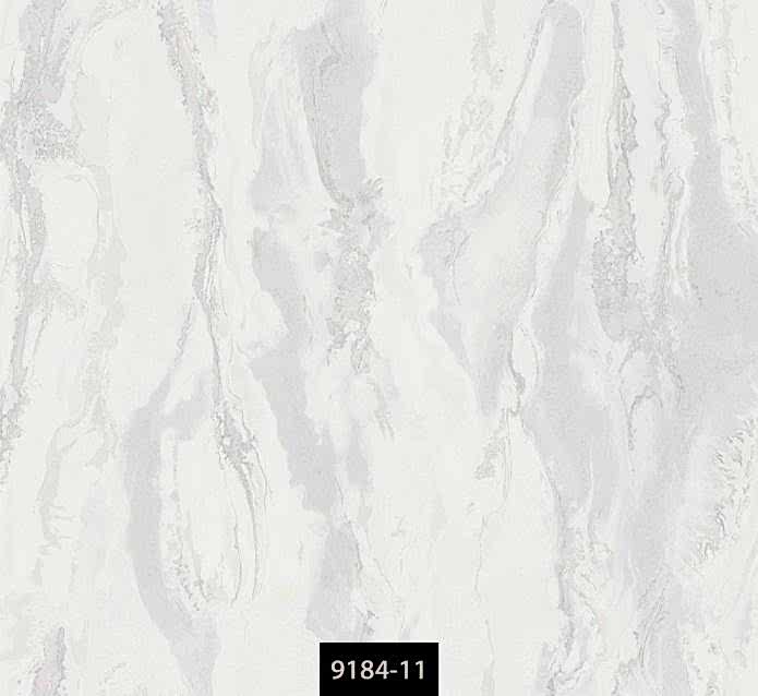 Valerian 9184-11 İnci Beyazı & Gümüş Mermer Desenli İth