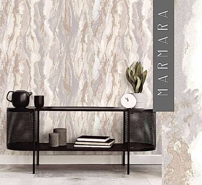 Valerian 9184-24 Gri & Vizon Mermer Desenli İthal Duvar