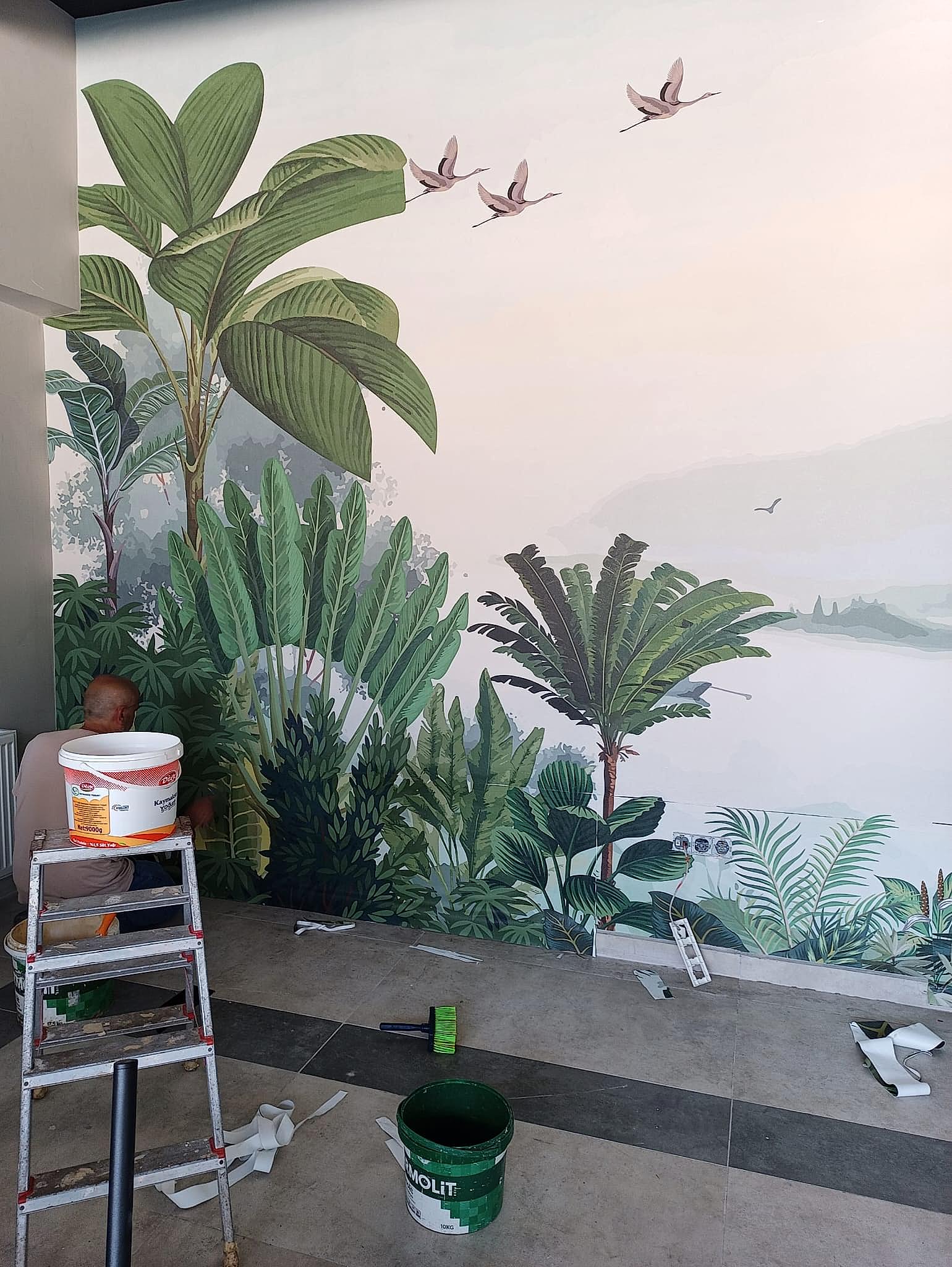 3D Poster Tekstil Kumaş Duvar Kağıdı